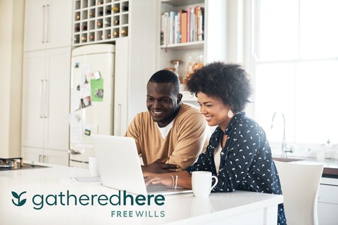 A smiling Man and Woman with laptop