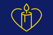 candle in a heart icon image